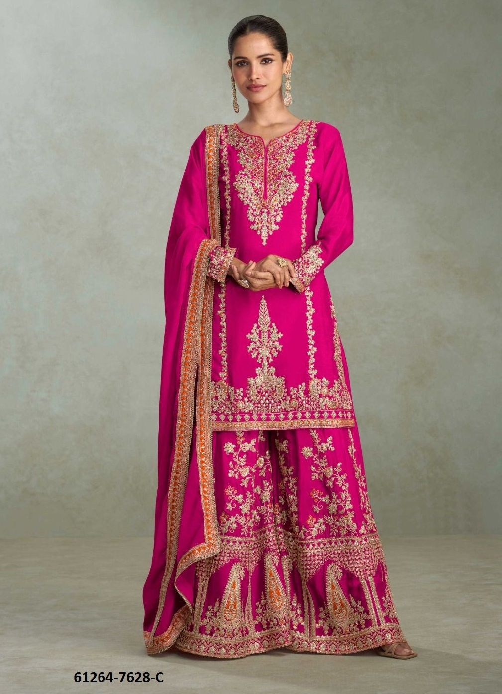 VIBHUTI - Catalog # 61264 (Set of 4 Readymade Salwar Suits) by Gulkayra Designer [Made in India]