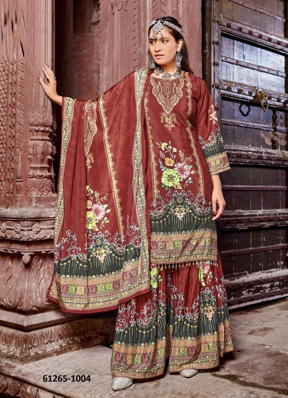 RUBINA - Catalog # 61265 (Set of 6 Readymade Salwar Suits) by Jagraasa