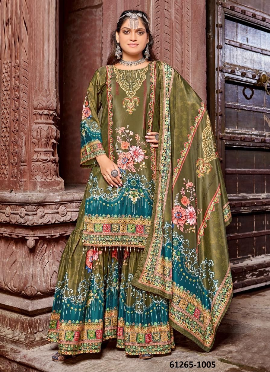 RUBINA - Catalog # 61265 (Set of 6 Readymade Salwar Suits) by Jagraasa