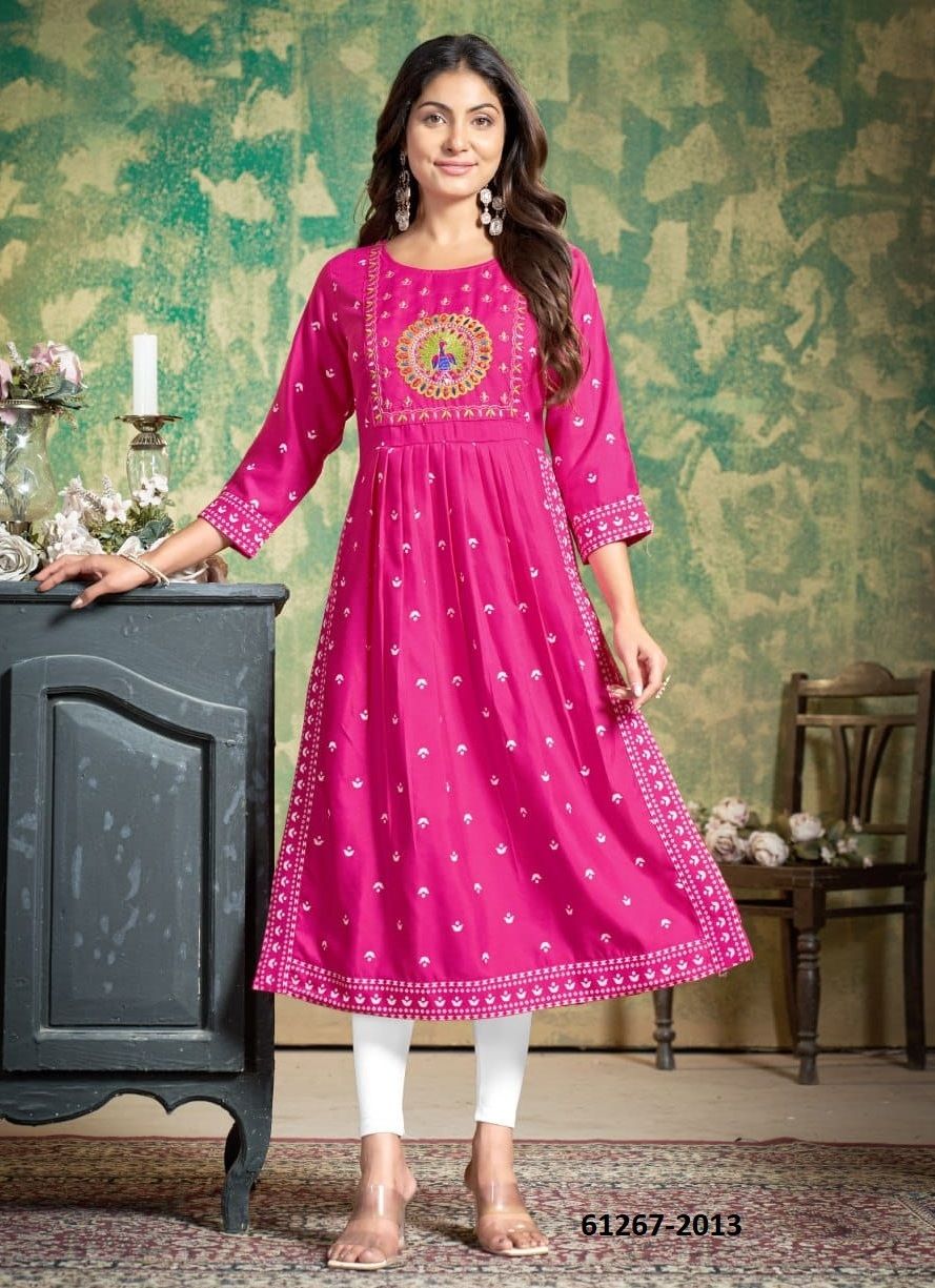 NYRA CUT - Catalog # 61267 (Set of 4 Readymade Women's Kurtis / Tops) by Meheriya NYRA CUT - Catalog # 61267 (Set of 4 Readymade Women's Kurtis / Tops) by Meheriya