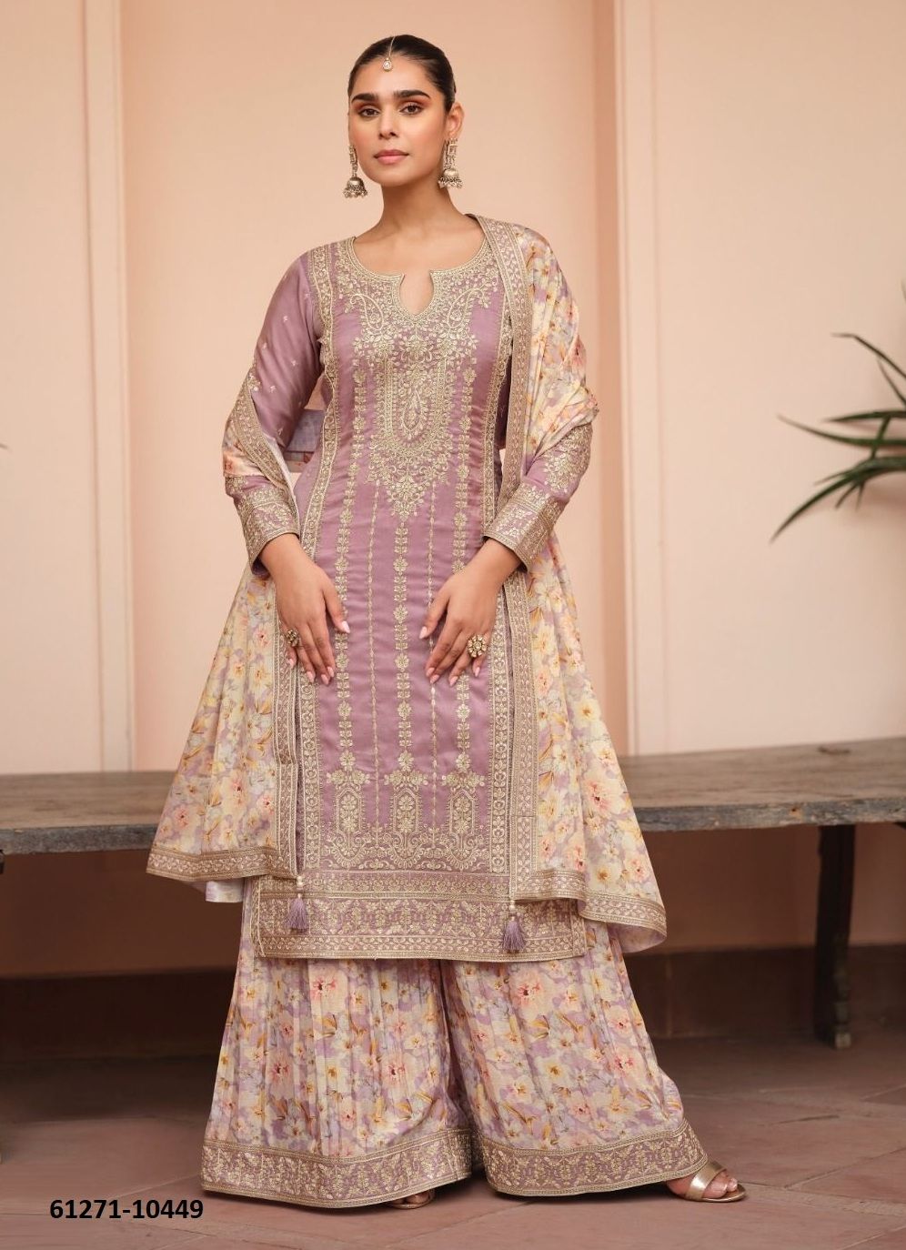 SONALI - Catalog # 61271 (Set of 4 Readymade Salwar Suits) by Aashirwad