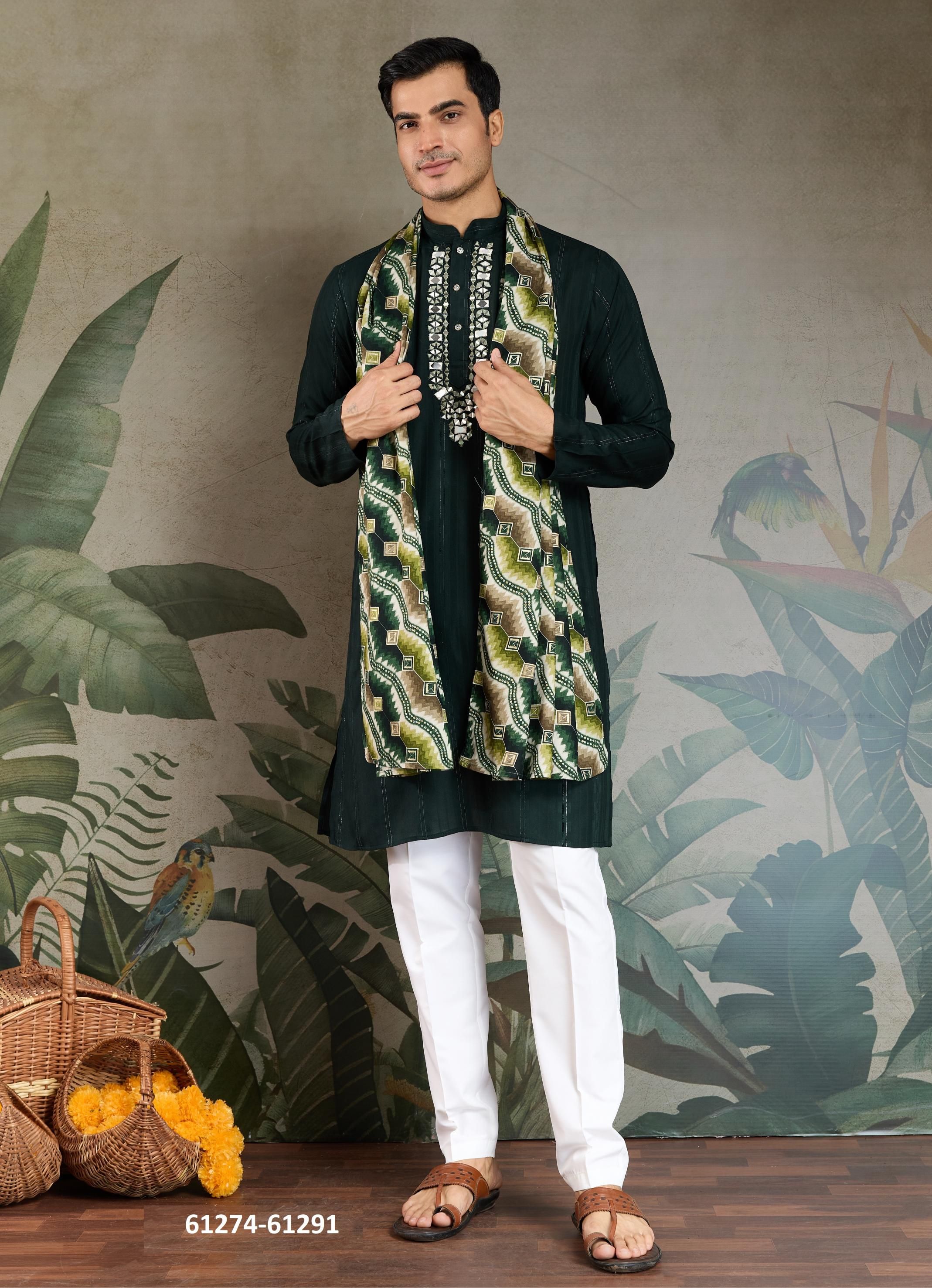 ETHNIC ELEVATED - Catalog # 61274 (Set of 4 Men's Ethnic Wear) by Desi Muse ETHNIC ELEVATED - Catalog # 61274 (Set of 4 Men's Ethnic Wear) by Desi Muse