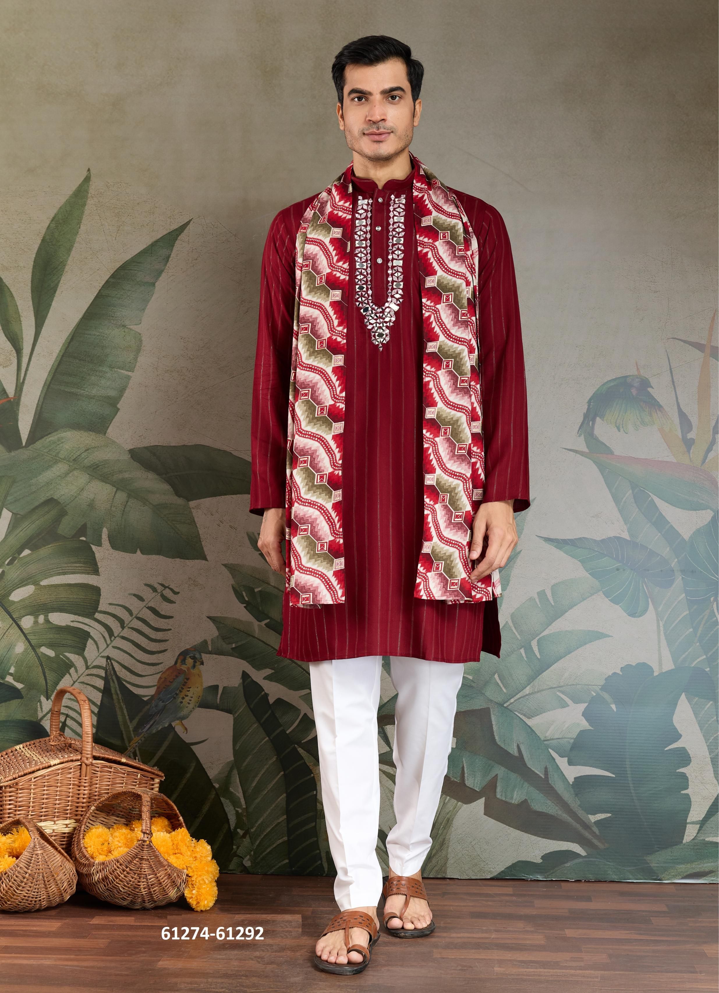 ETHNIC ELEVATED - Catalog # 61274 (Set of 4 Men's Ethnic Wear) by Desi Muse ETHNIC ELEVATED - Catalog # 61274 (Set of 4 Men's Ethnic Wear) by Desi Muse