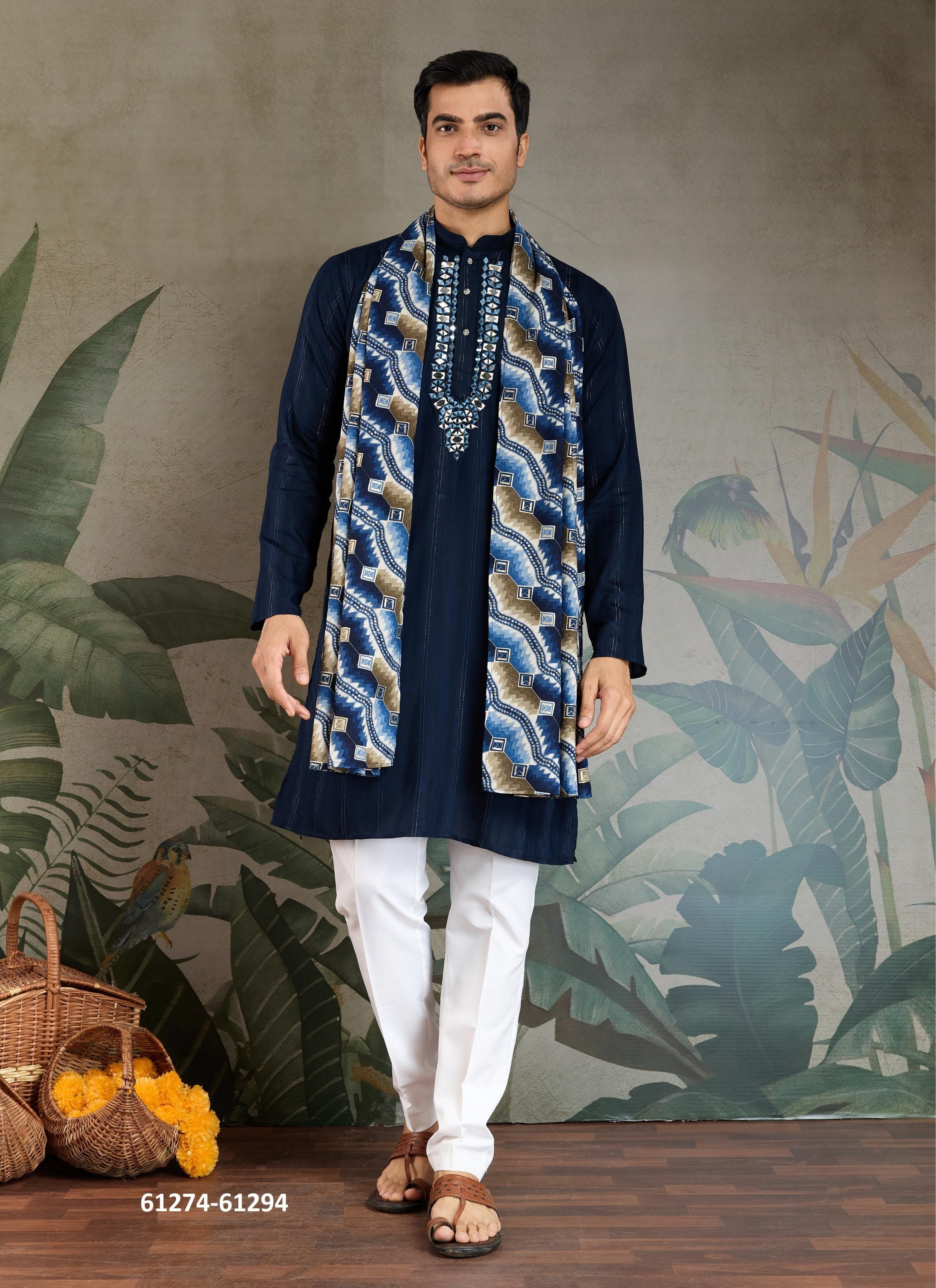 ETHNIC ELEVATED - Catalog # 61274 (Set of 4 Men's Ethnic Wear) by Desi Muse ETHNIC ELEVATED - Catalog # 61274 (Set of 4 Men's Ethnic Wear) by Desi Muse