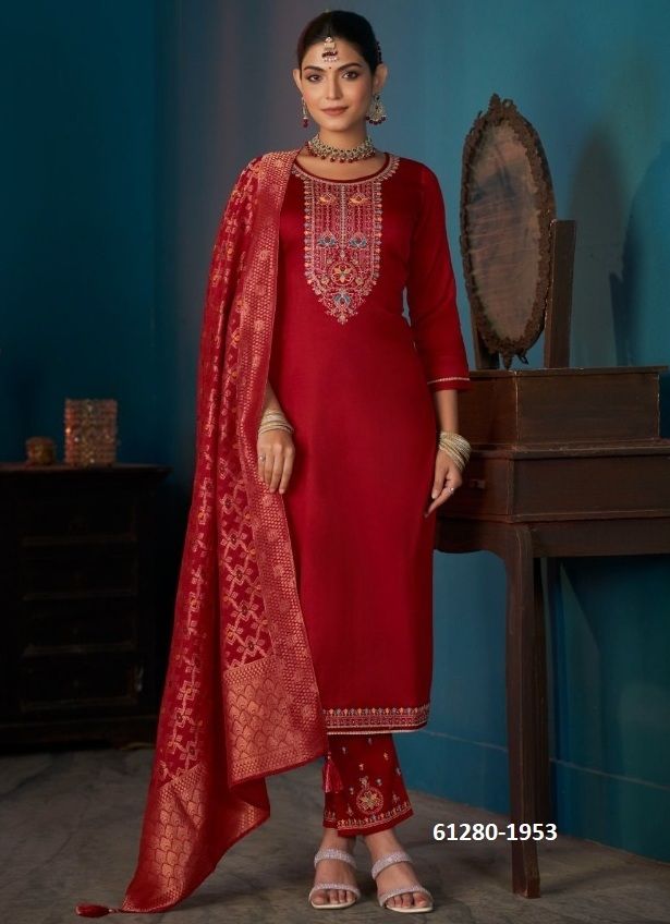 THRIDHA - Catalog # 61280 (Set of 4 Semi-Stitched / Un-Stitched Suits) by Four Dots