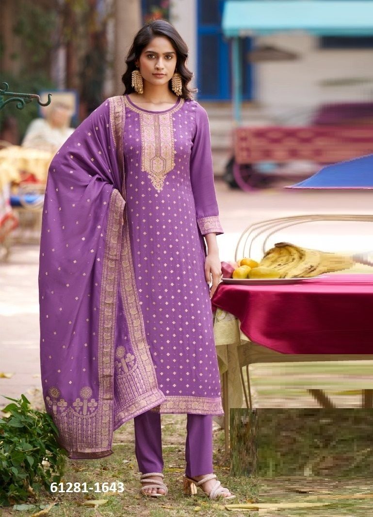 TAVLEEN - Catalog # 61281 (Set of 4 Semi-Stitched / Un-Stitched Suits) by Four Dots