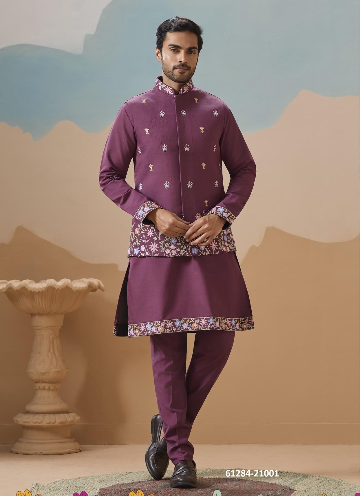 ROYAL RIVAAJ - Catalog # 61284 (Set of 6 Men's Ethnic Wear) by Desi Muse ROYAL RIVAAJ - Catalog # 61284 (Set of 6 Men's Ethnic Wear) by Desi Muse