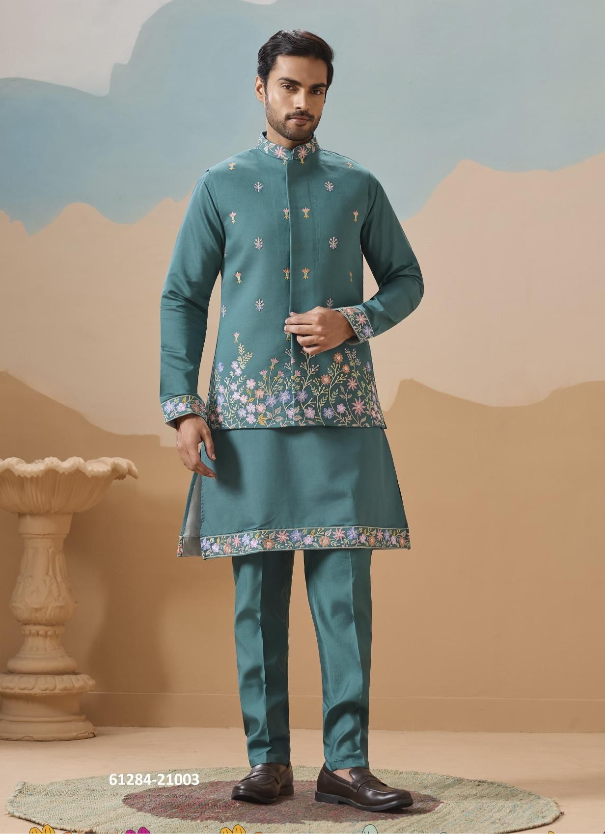 ROYAL RIVAAJ - Catalog # 61284 (Set of 6 Men's Ethnic Wear) by Desi Muse ROYAL RIVAAJ - Catalog # 61284 (Set of 6 Men's Ethnic Wear) by Desi Muse
