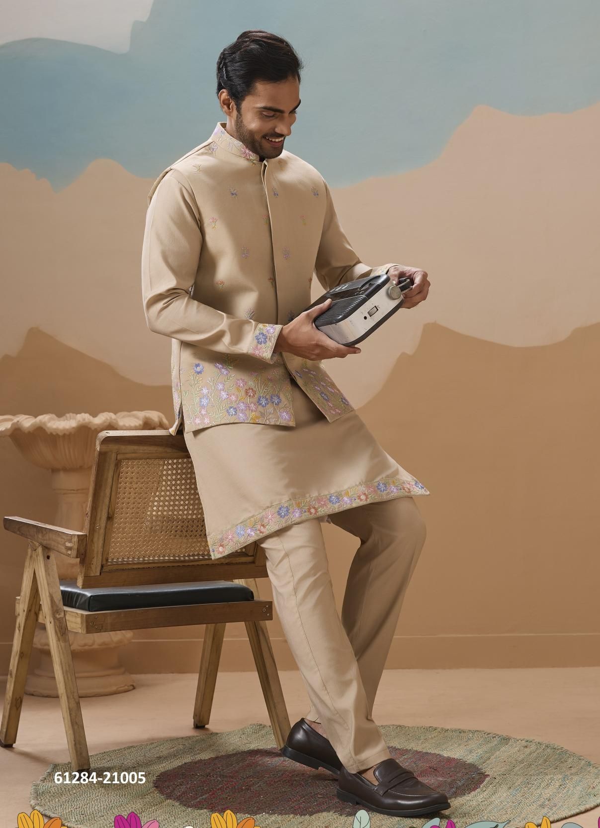 ROYAL RIVAAJ - Catalog # 61284 (Set of 6 Men's Ethnic Wear) by Desi Muse ROYAL RIVAAJ - Catalog # 61284 (Set of 6 Men's Ethnic Wear) by Desi Muse