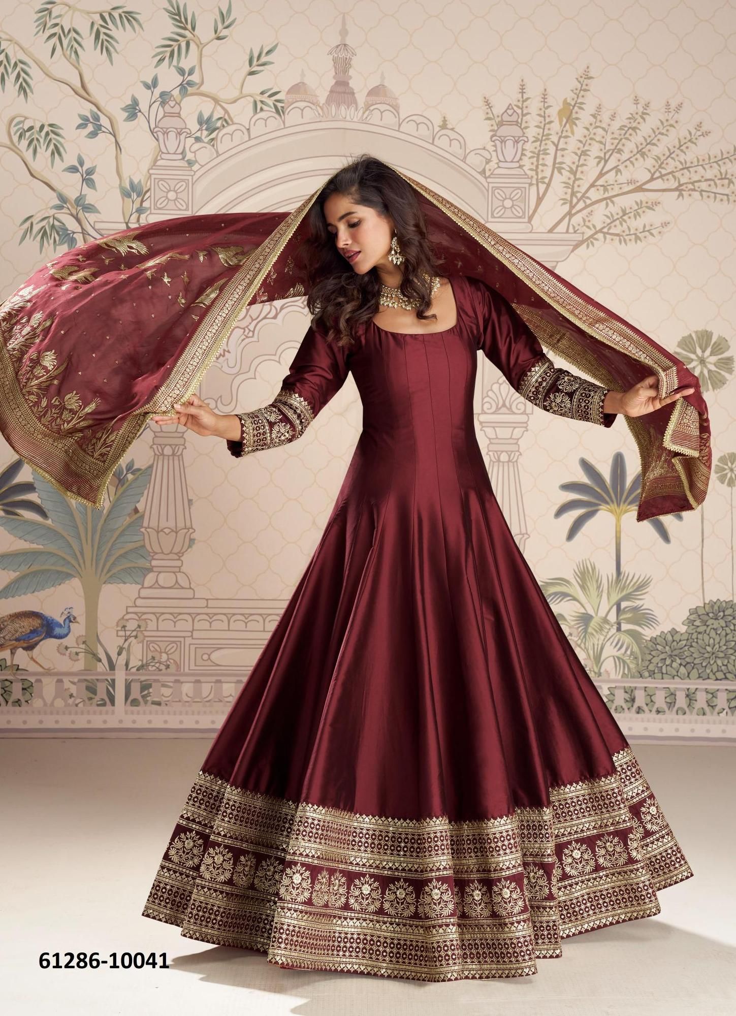 ROSHNI - Catalog # 61286 (Set of 3 Readymade Gowns) by Sayuri Designer ROSHNI - Catalog # 61286 (Set of 3 Readymade Gowns) by Sayuri Designer