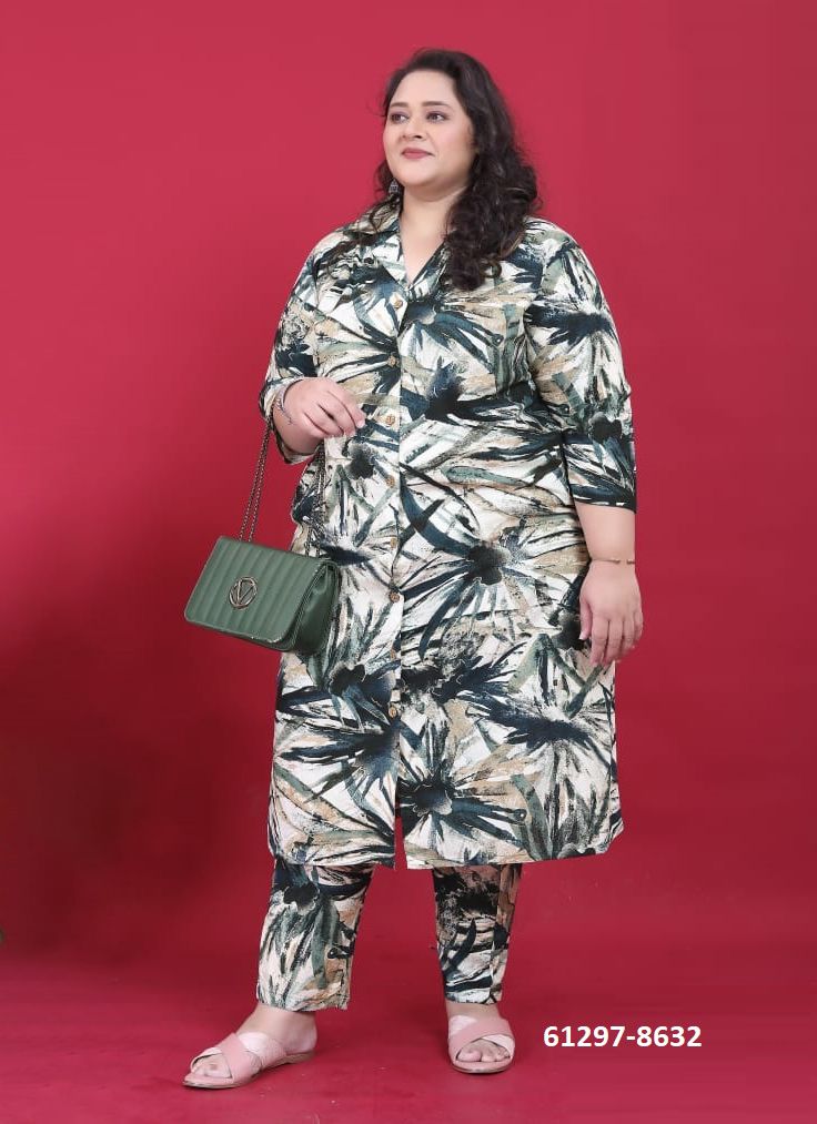 BIG SIZE CO-ORD SET 2 - Catalog # 61297 (Set of 4 Tops With Bottoms) by Meheriya BIG SIZE CO-ORD SET 2 - Catalog # 61297 (Set of 4 Tops With Bottoms) by Meheriya