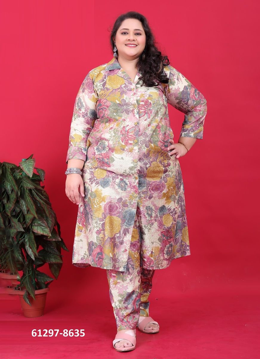 BIG SIZE CO-ORD SET 2 - Catalog # 61297 (Set of 4 Tops With Bottoms) by Meheriya BIG SIZE CO-ORD SET 2 - Catalog # 61297 (Set of 4 Tops With Bottoms) by Meheriya