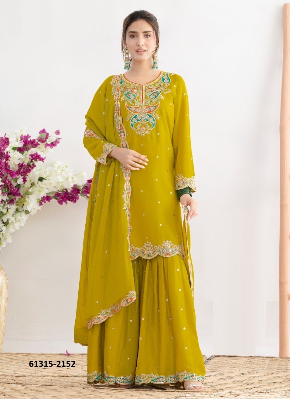 KAIRI - Catalog # 61315 (Set of 3 Readymade Salwar Suits) by Gulzar Couture