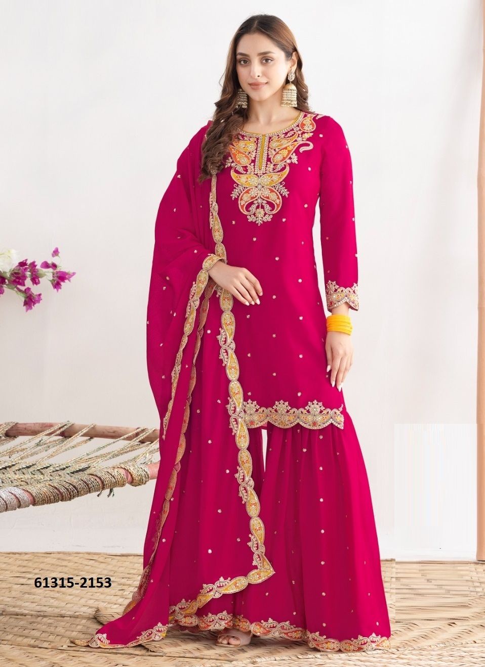 KAIRI - Catalog # 61315 (Set of 3 Readymade Salwar Suits) by Gulzar Couture