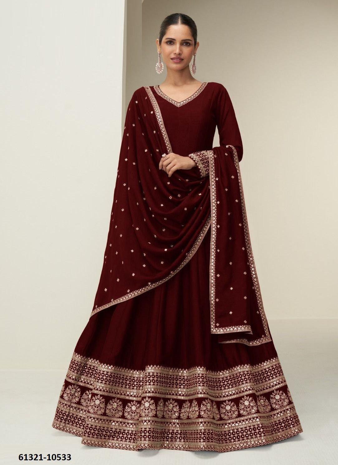 CHANDRIKA - Catalog # 61321 (Set of 4 Readymade Gowns) by Aashirwad CHANDRIKA - Catalog # 61321 (Set of 4 Readymade Gowns) by Aashirwad