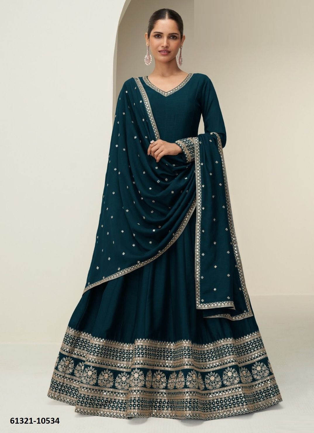 CHANDRIKA - Catalog # 61321 (Set of 4 Readymade Gowns) by Aashirwad CHANDRIKA - Catalog # 61321 (Set of 4 Readymade Gowns) by Aashirwad