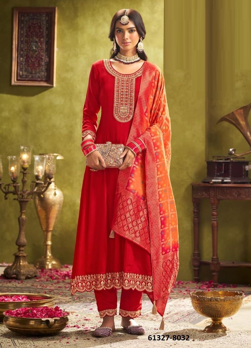 ODHANI - Catalog # 61327 (Set of 4 Readymade Salwar Suits) by Rangoon