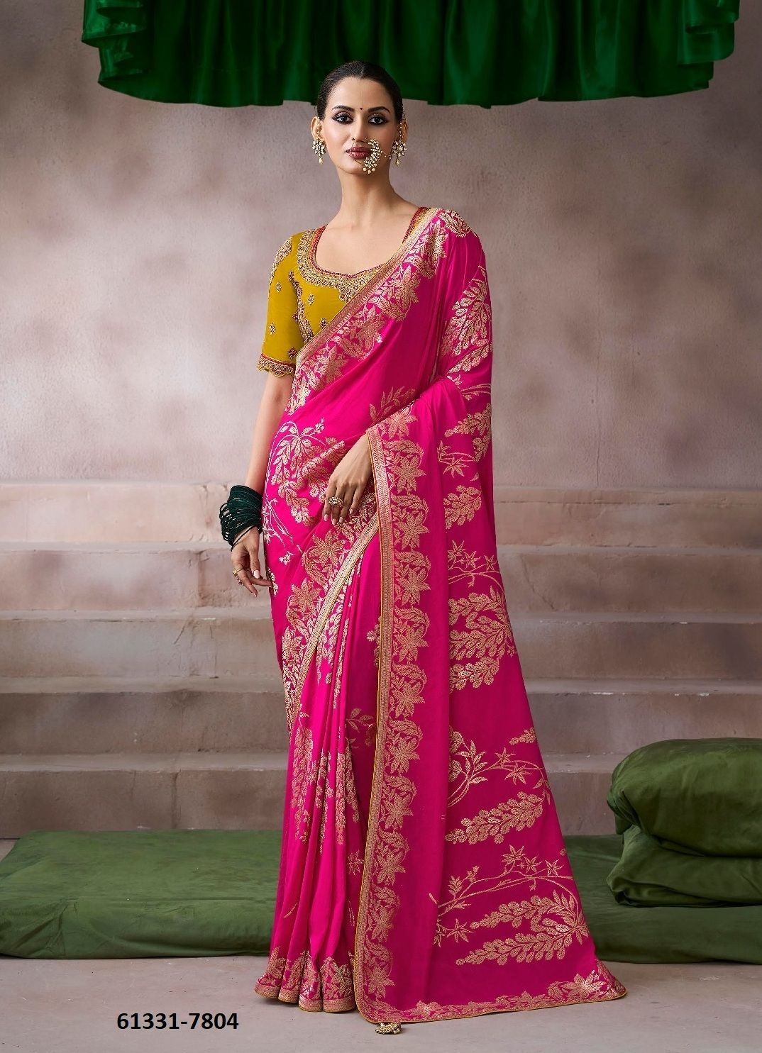 KAMALA SILK - Catalog # 61331 (Set of 10 Sarees) by Kira Fashions