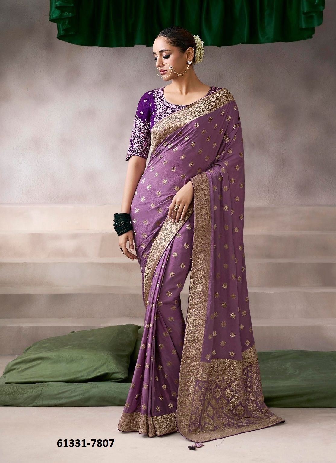 KAMALA SILK - Catalog # 61331 (Set of 10 Sarees) by Kira Fashions