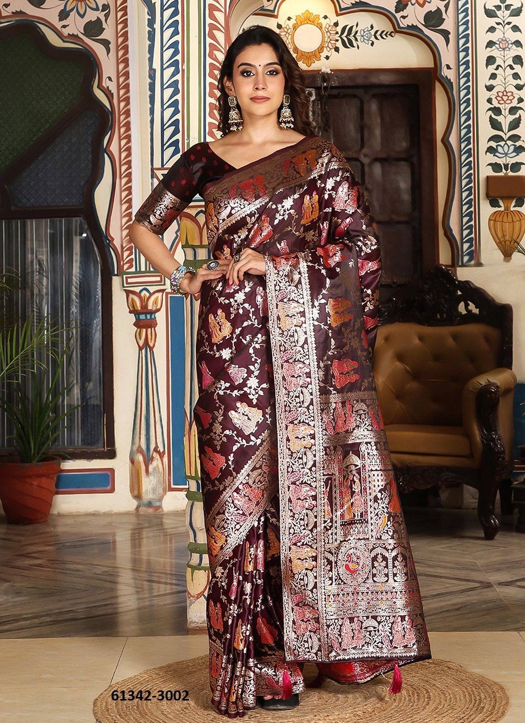 ELEGANCE 3 - Catalog # 61342 (Set of 5 Sarees) by Aabharan