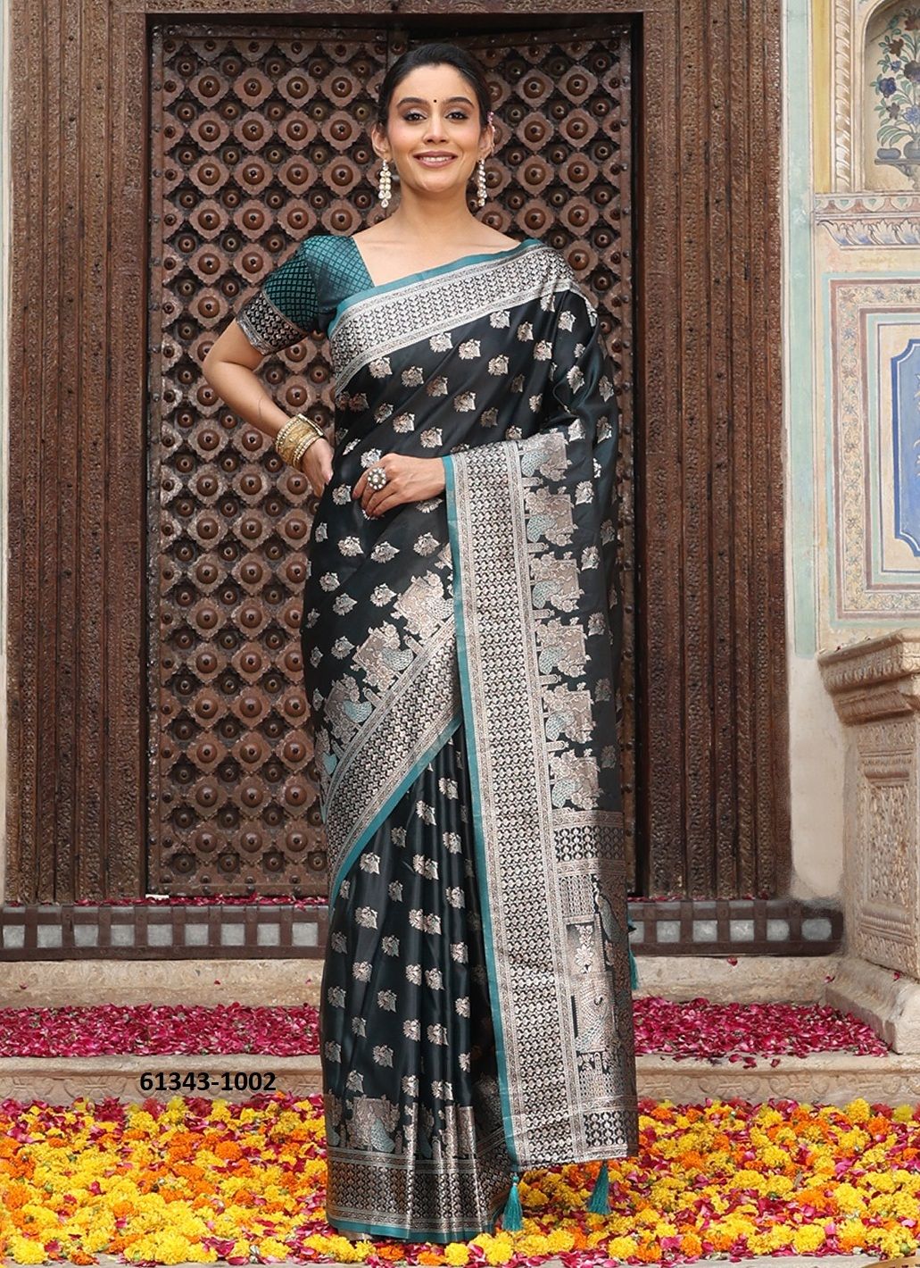 ELEGANCE 1 - Catalog # 61343 (Set of 6 Sarees) by Aabharan