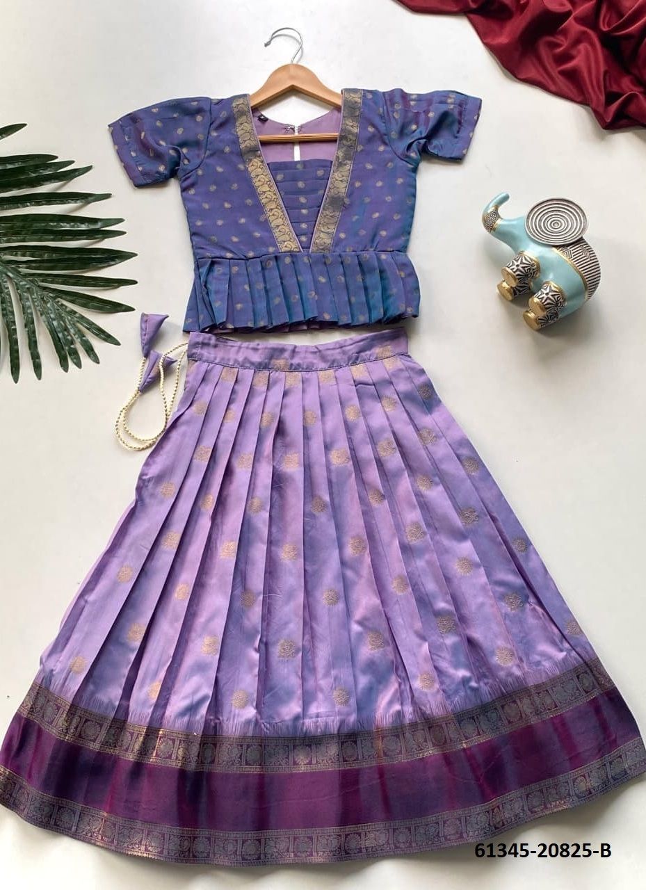 KIDS 20825 - Catalog # 61345 (Set of 7 Readymade Lehengas) by Serengeti KIDS 20825 - Catalog # 61345 (Set of 7 Readymade Lehengas) by Serengeti