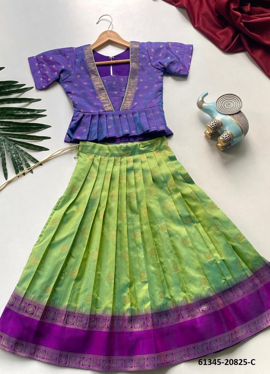 KIDS 20825 - Catalog # 61345 (Set of 7 Readymade Lehengas) by Serengeti KIDS 20825 - Catalog # 61345 (Set of 7 Readymade Lehengas) by Serengeti
