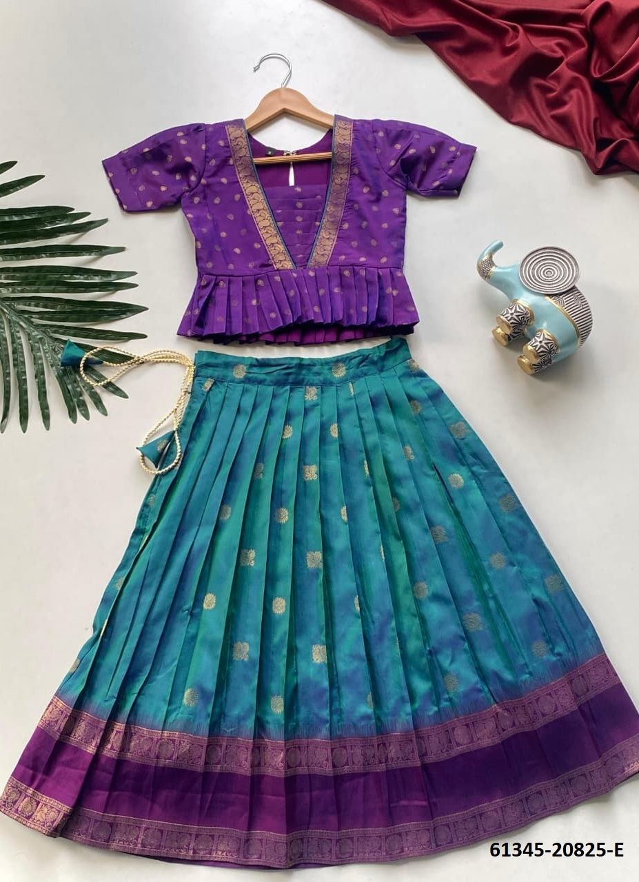 KIDS 20825 - Catalog # 61345 (Set of 7 Readymade Lehengas) by Serengeti KIDS 20825 - Catalog # 61345 (Set of 7 Readymade Lehengas) by Serengeti