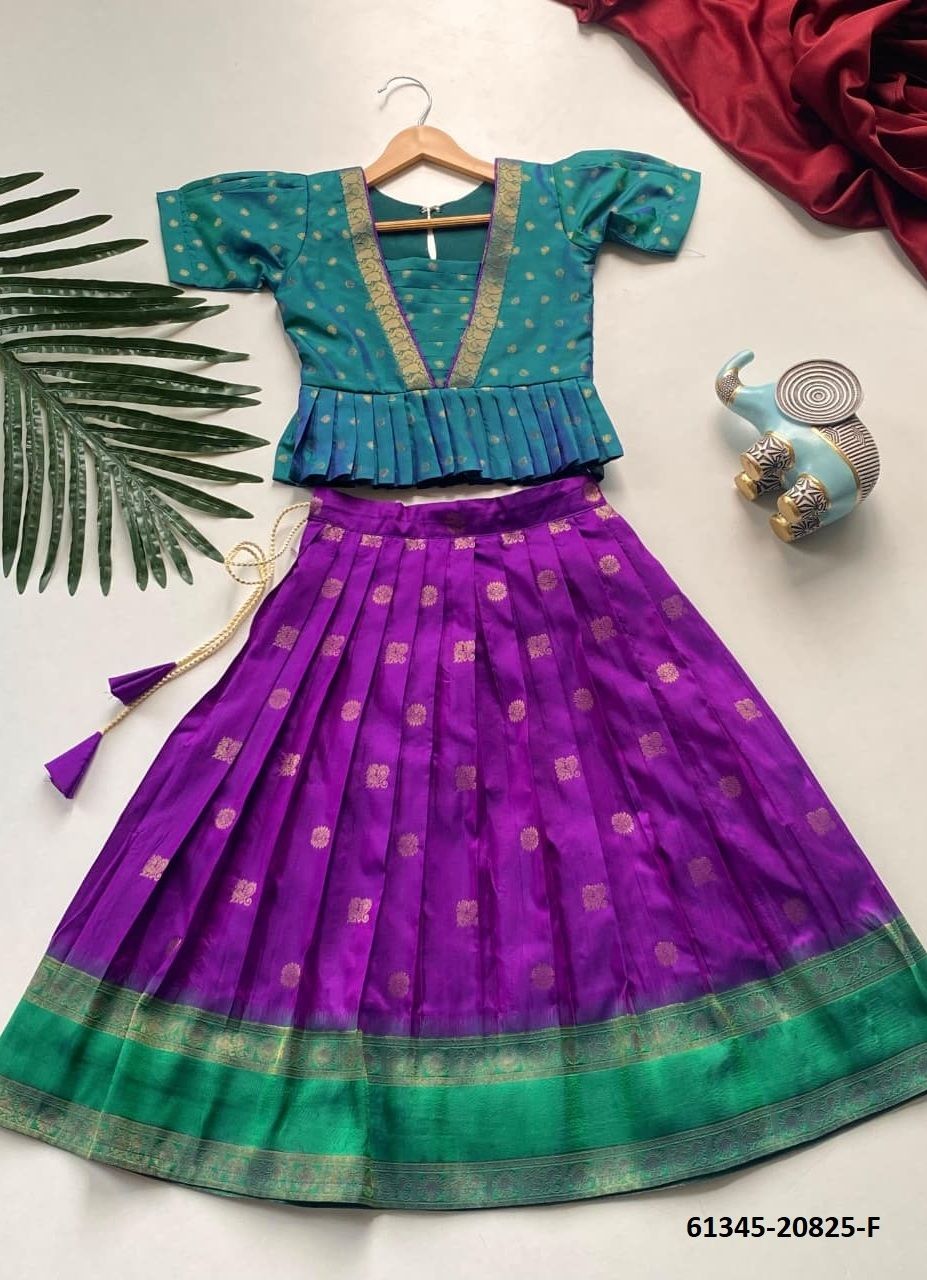KIDS 20825 - Catalog # 61345 (Set of 7 Readymade Lehengas) by Serengeti KIDS 20825 - Catalog # 61345 (Set of 7 Readymade Lehengas) by Serengeti