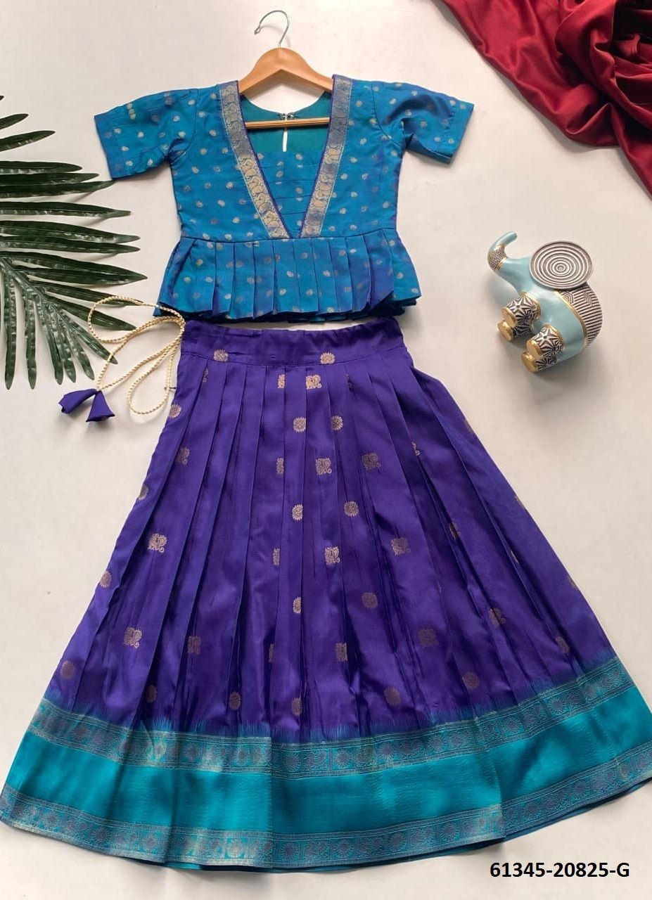 KIDS 20825 - Catalog # 61345 (Set of 7 Readymade Lehengas) by Serengeti KIDS 20825 - Catalog # 61345 (Set of 7 Readymade Lehengas) by Serengeti
