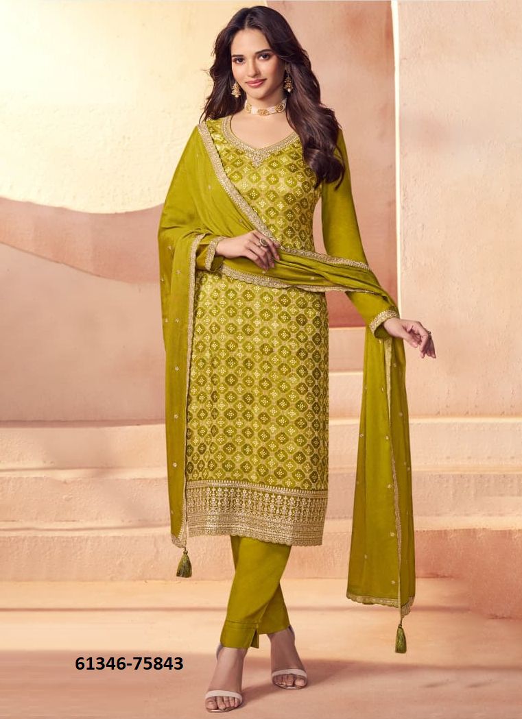 AARVI - Catalog # 61346 (Set of 4 Semi-Stitched / Un-Stitched Suits) by Vinay Fashion Llp