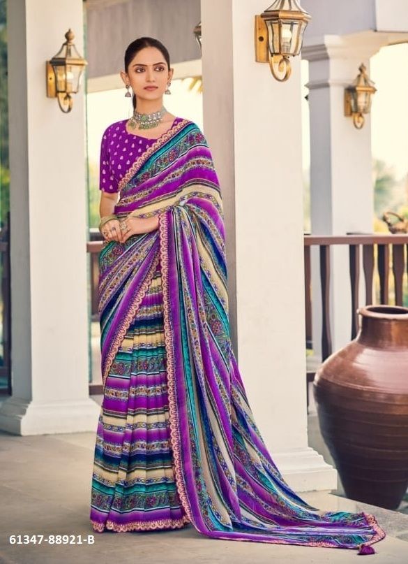 LATIKA - Catalog # 61347 (Set of 6 Sarees) by Vipul Fashions LATIKA - Catalog # 61347 (Set of 6 Sarees) by Vipul Fashions