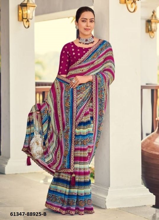 LATIKA - Catalog # 61347 (Set of 6 Sarees) by Vipul Fashions LATIKA - Catalog # 61347 (Set of 6 Sarees) by Vipul Fashions