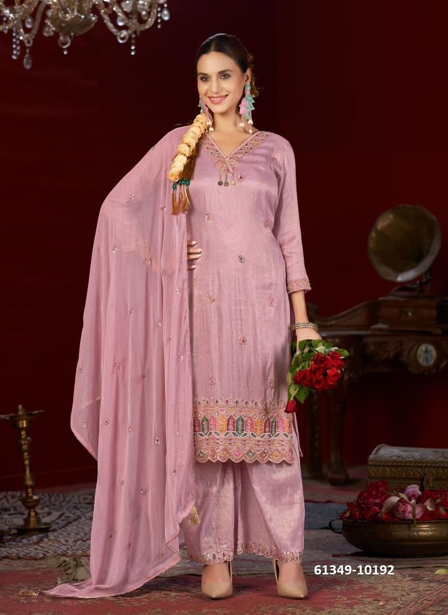 KAVITA - Catalog # 61349 (Set of 4 Readymade Salwar Suits) by Rangoon