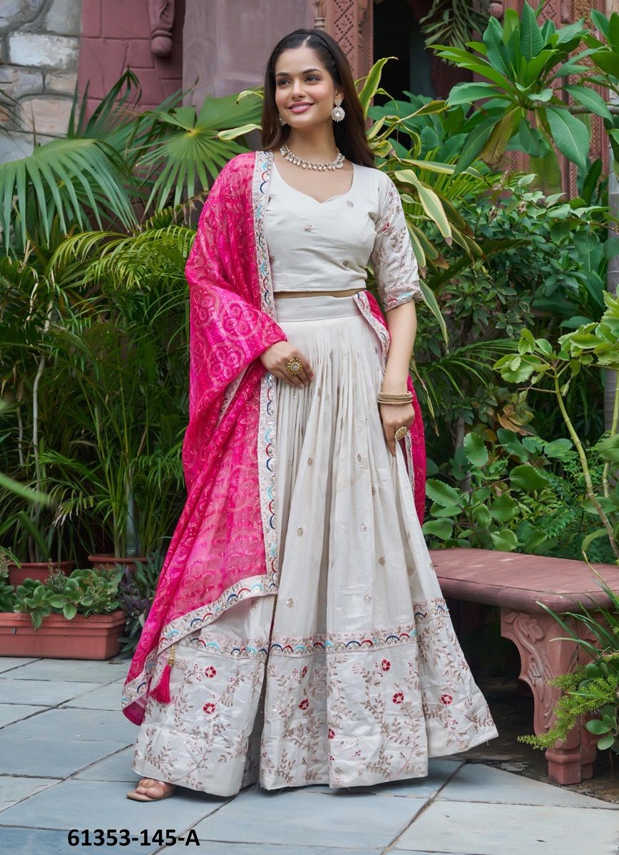 SERIES 145 - Catalog # 61353 (Set of 2 Readymade Lehengas) by Jagraasa SERIES 145 - Catalog # 61353 (Set of 2 Readymade Lehengas) by Jagraasa
