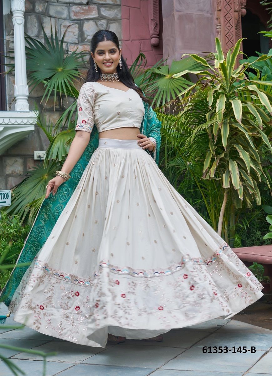 SERIES 145 - Catalog # 61353 (Set of 2 Readymade Lehengas) by Jagraasa SERIES 145 - Catalog # 61353 (Set of 2 Readymade Lehengas) by Jagraasa