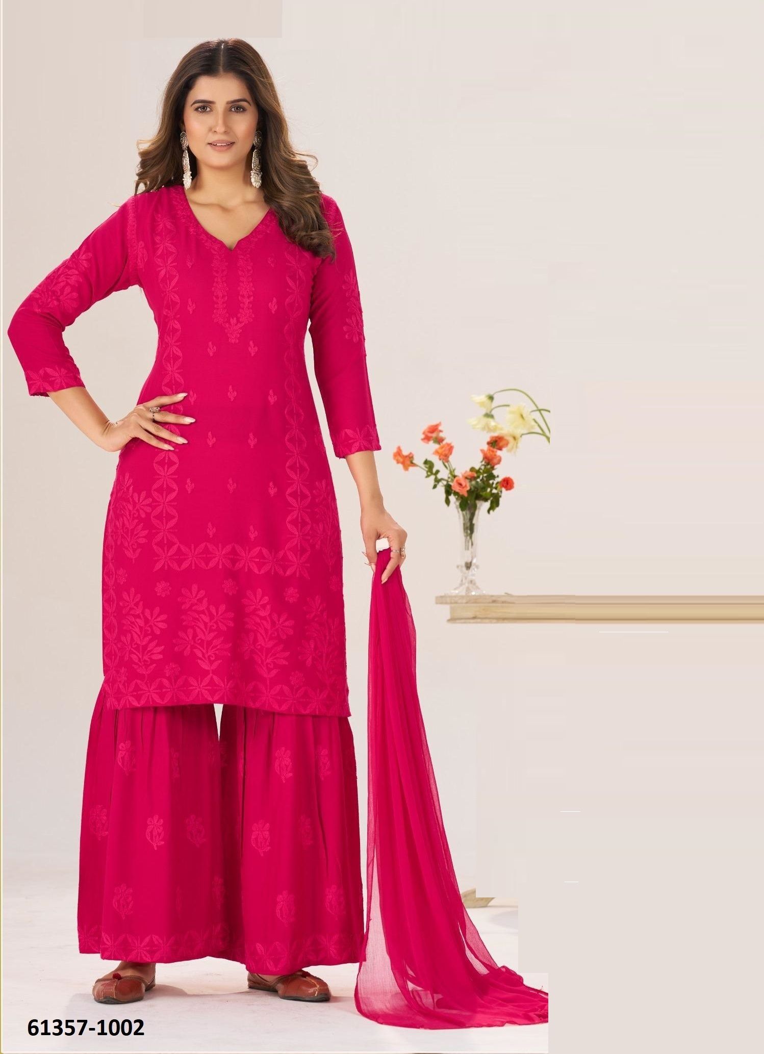 HEENAZ 10 - Catalog # 61357 (Set of 4 Readymade Salwar Suits) by Blue Hills