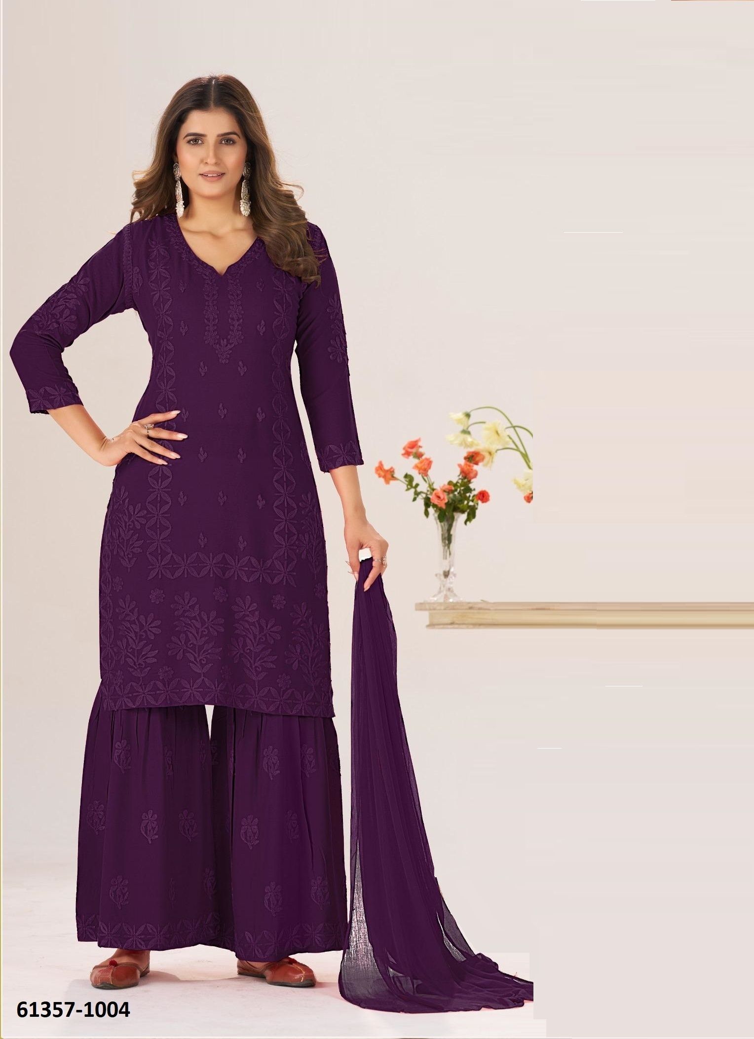 HEENAZ 10 - Catalog # 61357 (Set of 4 Readymade Salwar Suits) by Blue Hills
