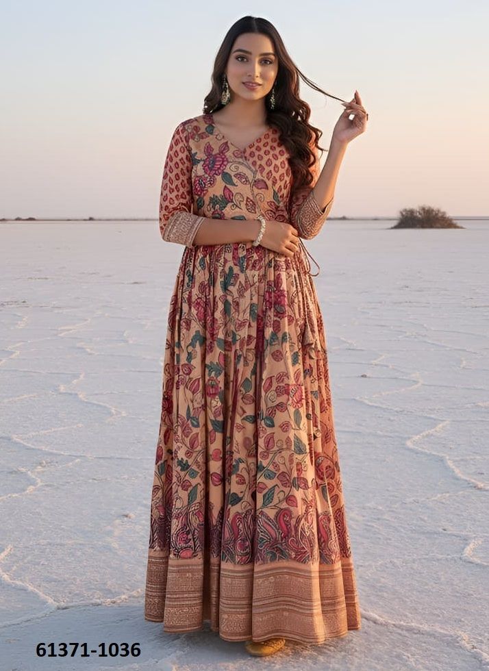 ANARKALI FLOOR-LENGTH - Catalog # 61371 (Set of 4 Readymade Gowns) by Desi Muse ANARKALI FLOOR-LENGTH - Catalog # 61371 (Set of 4 Readymade Gowns) by Desi Muse