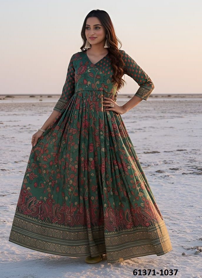 ANARKALI FLOOR-LENGTH - Catalog # 61371 (Set of 4 Readymade Gowns) by Desi Muse ANARKALI FLOOR-LENGTH - Catalog # 61371 (Set of 4 Readymade Gowns) by Desi Muse