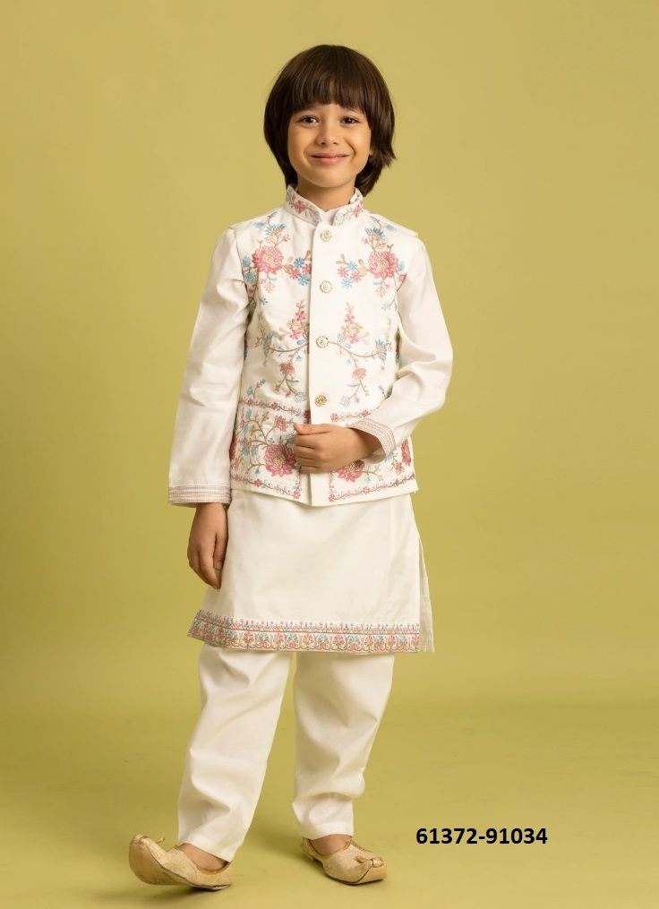 NAZRANA KIDS WEAR - Catalog # 61372 (Set of 5 Men's Ethnic Wear) by Aabharan