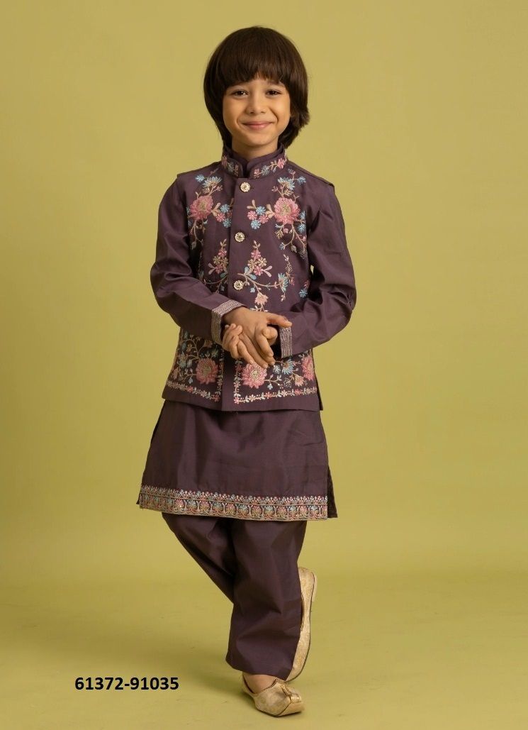 NAZRANA KIDS WEAR - Catalog # 61372 (Set of 5 Men's Ethnic Wear) by Aabharan