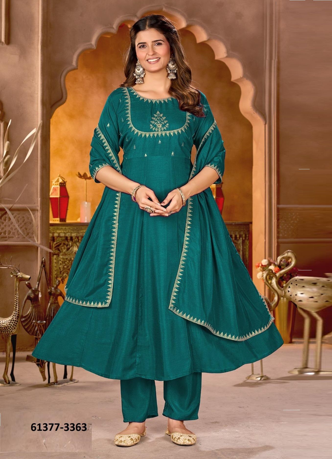 SERIES 3361-3354 - Catalog # 61377 (Set of 4 SIZE-SETS [Readymade Salwar Suits]) by Ladies Flavour