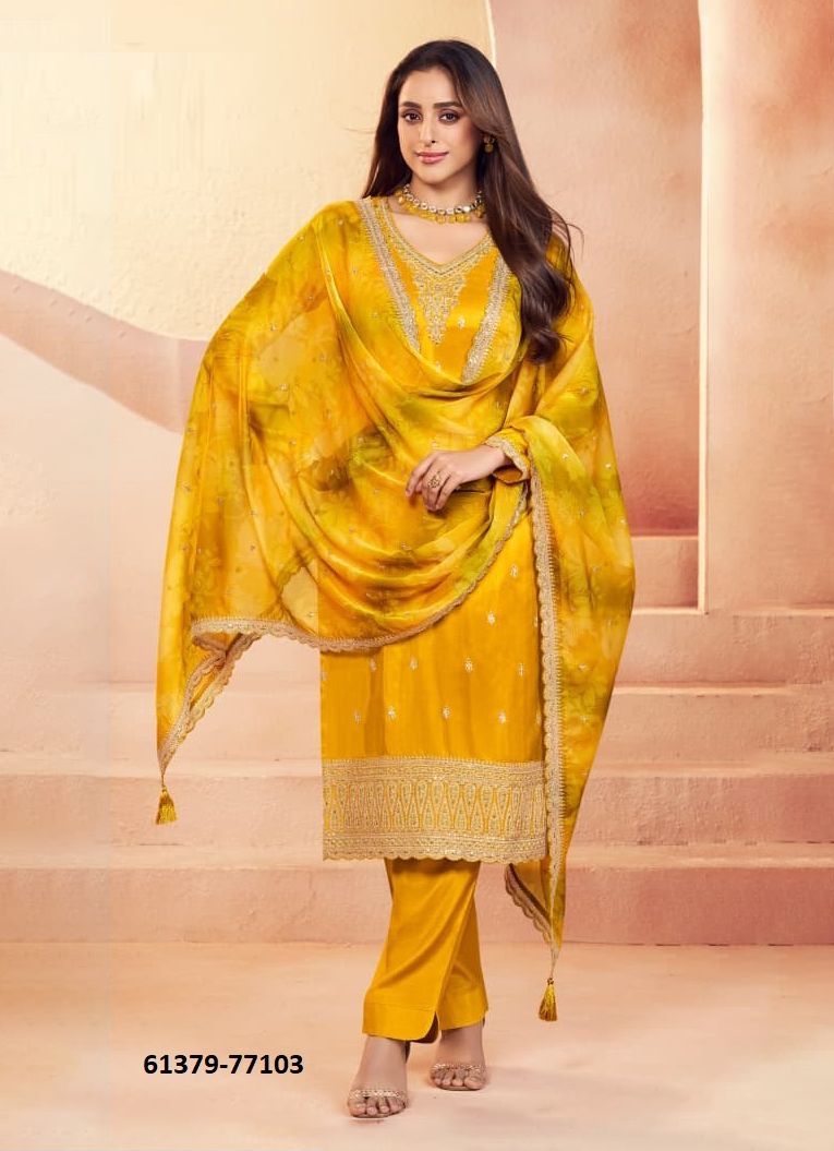 FALAK - Catalog # 61379 (Set of 4 Semi-Stitched / Un-Stitched Suits) by Vinay Fashion LLP FALAK - Catalog # 61379 (Set of 4 Semi-Stitched / Un-Stitched Suits) by Vinay Fashion LLP