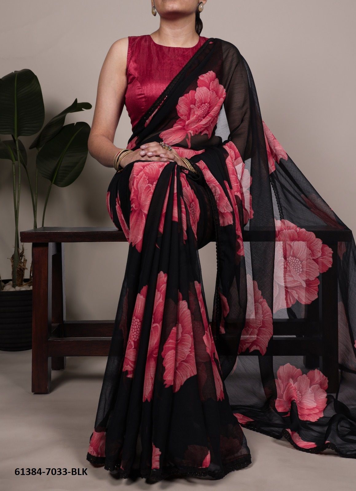 FLORAL SERIES - Catalog # 61384 (Set of 4 Sarees) by Aabharan