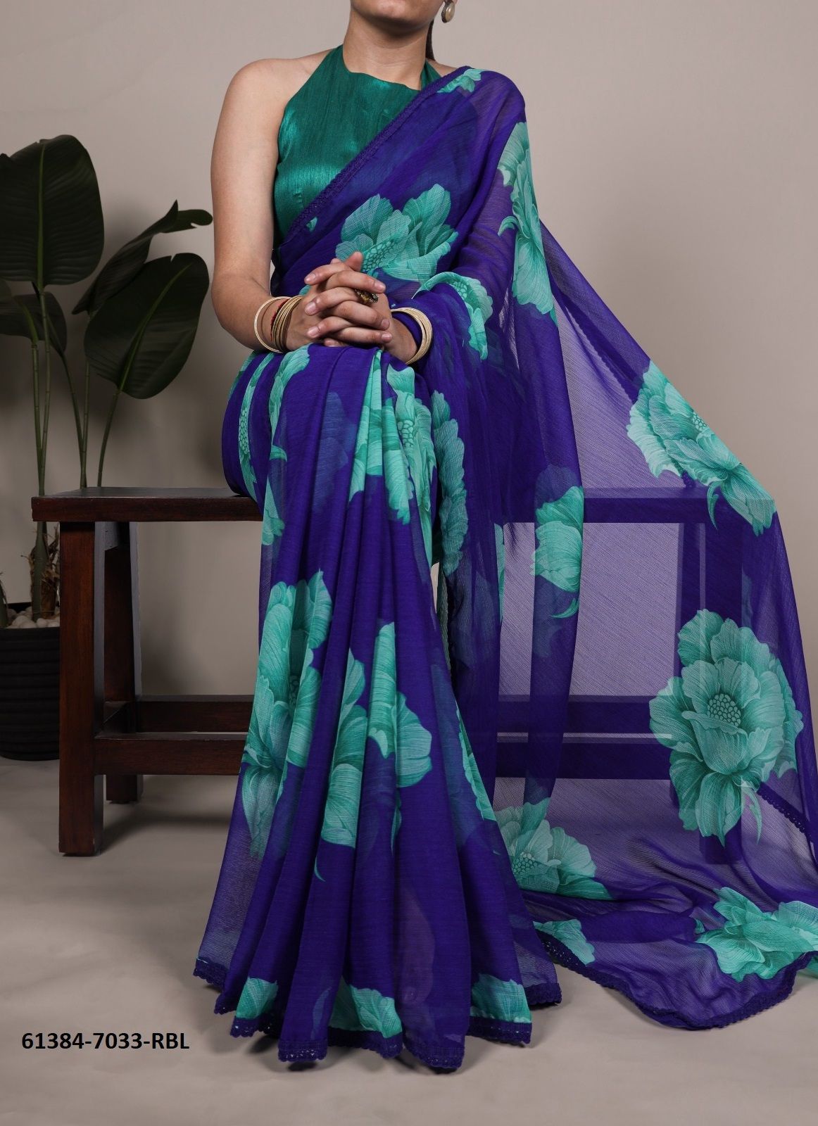 FLORAL SERIES - Catalog # 61384 (Set of 4 Sarees) by Aabharan