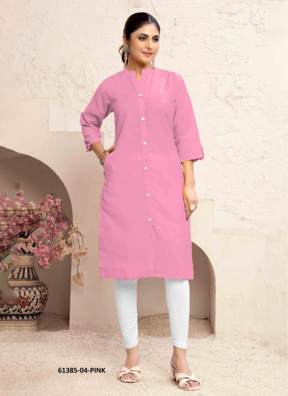 NEER 1 - Catalog # 61385 (Set of 5 Readymade Women's Kurtis / Tops) by Serengeti