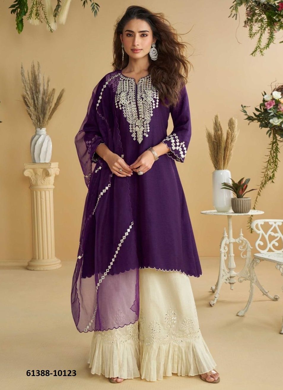 AMARA - Catalog # 61388 (Set of 5 Readymade Salwar Suits) by Sayuri Designer
