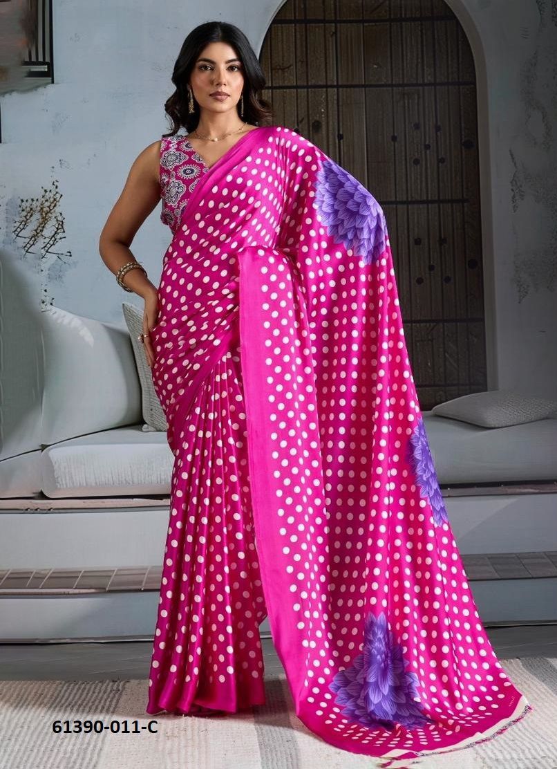 PURE AJRAKH PRINT 11 - Catalog # 61390 (Set of 6 Sarees) by Rajtex Fabrics PURE AJRAKH PRINT 11 - Catalog # 61390 (Set of 6 Sarees) by Rajtex Fabrics