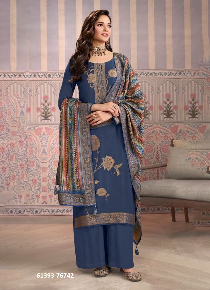 ANANTA 6 - Catalog # 61393 (Set of 6 Semi-Stitched / Un-Stitched Suits) by Vinay Fashion LLP